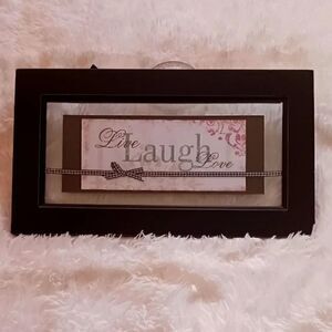 LIVE LAUGH LOVE Picture in Frame NWT